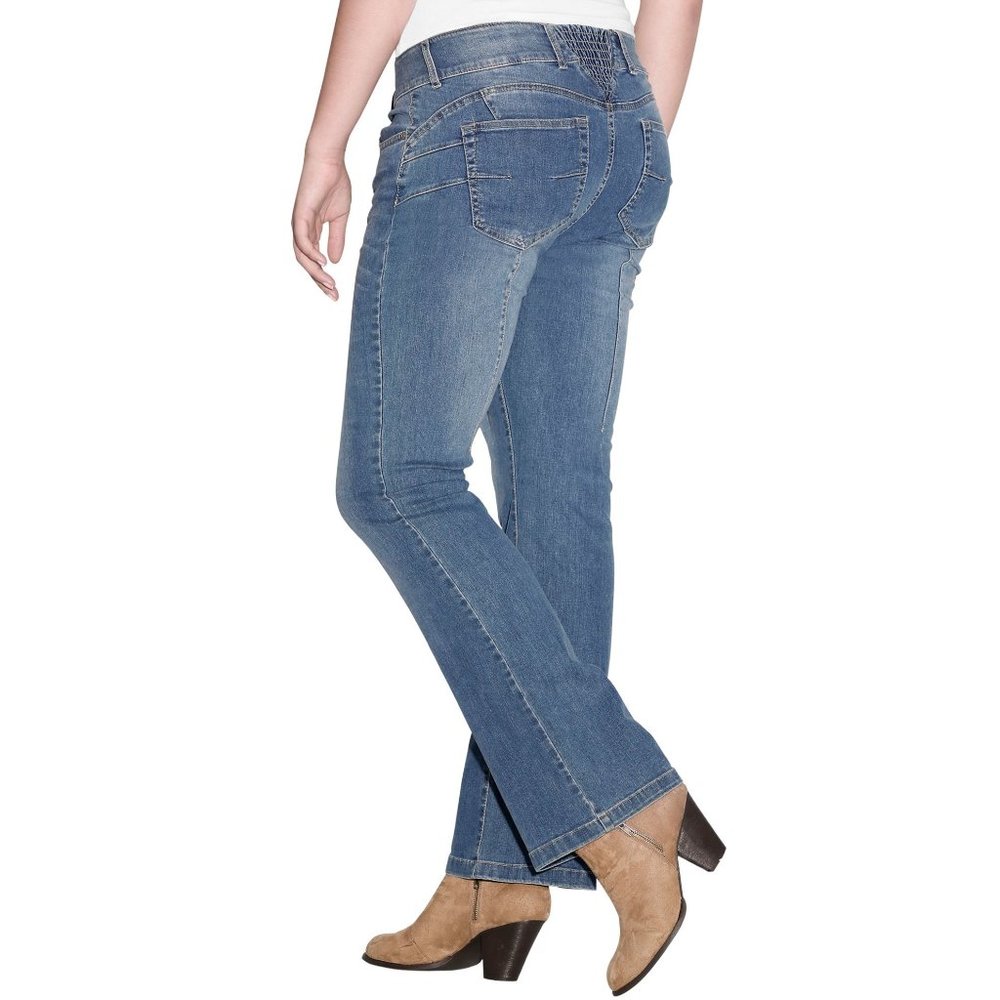 Ellos Plus 30W Back Elastic Bootcut Jeans Short